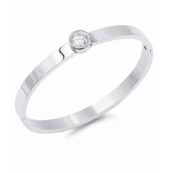 SOLITAIRE Gem Bangle   - Picture 1 of 4